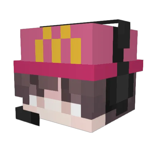 Rezynn Minecraft avatar head, 3D render