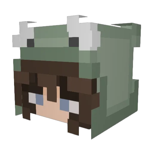 RezzRipski Minecraft avatar head, 3D render