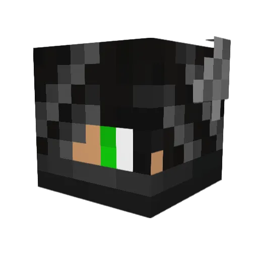 Rezzarus Minecraft avatar head, 3D render