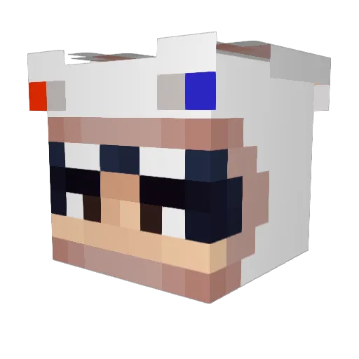 Rh3ryum Minecraft avatar head, 3D render