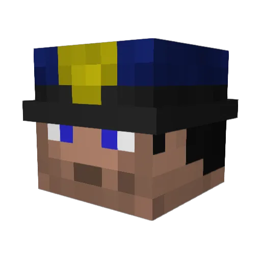 RhB_Mikey Minecraft avatar head, 3D render