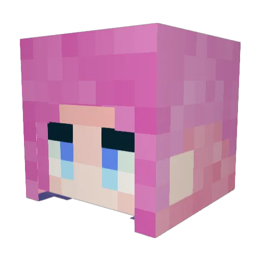 Rhaelne Minecraft avatar head, 3D render