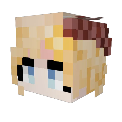 Rhakar Minecraft avatar head, 3D render
