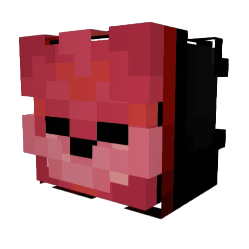 Rhalty Minecraft avatar head, 3D render