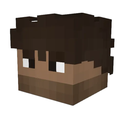 Rhampus Minecraft avatar head, 3D render