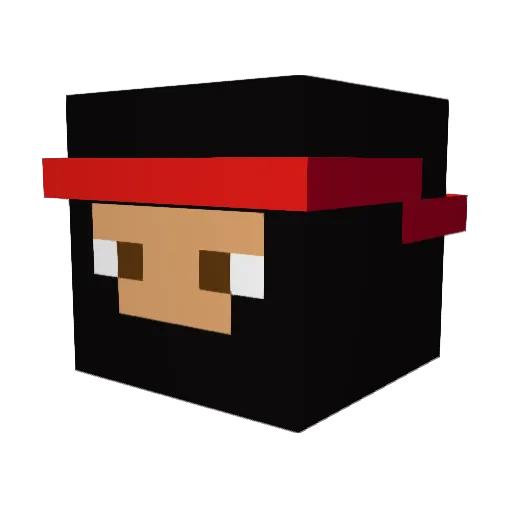 Rhapsodie2017 Minecraft avatar head, 3D render