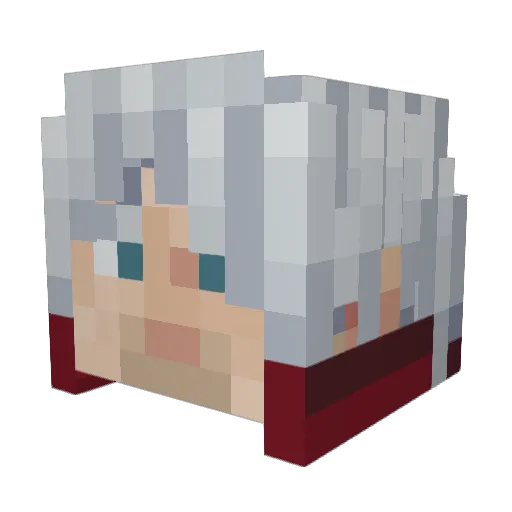 Rhatrox Minecraft avatar head, 3D render