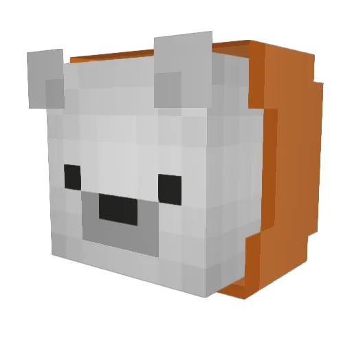 Rhbarber Minecraft avatar head, 3D render