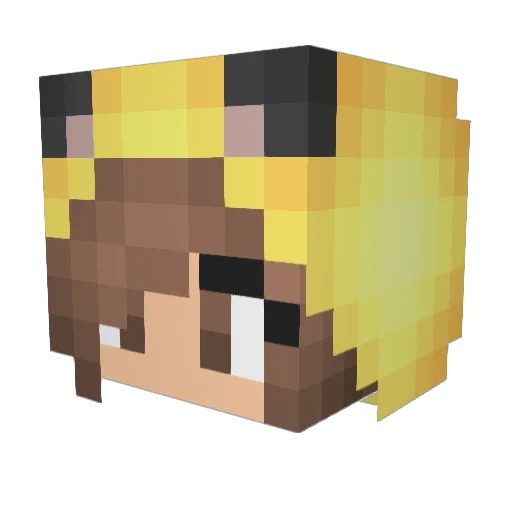 Rhea914 Minecraft avatar head, 3D render