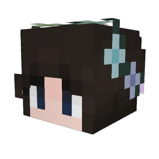RheaSilvia_ Minecraft avatar head, 3D render