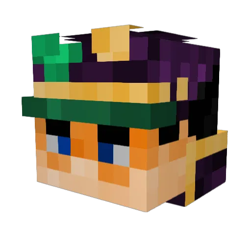 Rheckyem Minecraft avatar head, 3D render