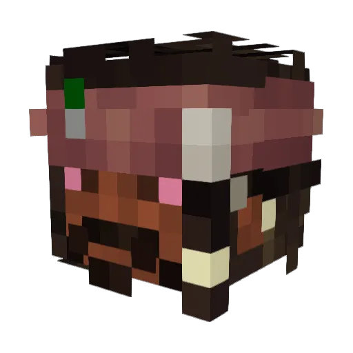 Rhedsun Minecraft avatar head, 3D render