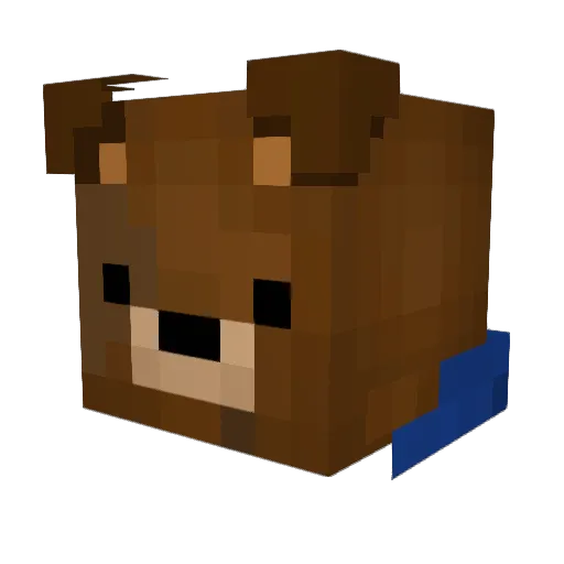 Rhemasked Minecraft avatar head, 3D render