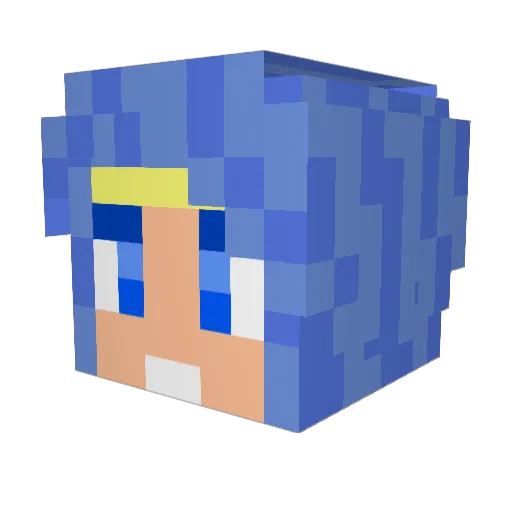 Rhener Minecraft avatar head, 3D render