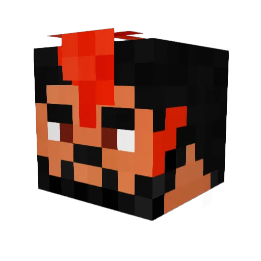 Rhenium75 Minecraft avatar head, 3D render