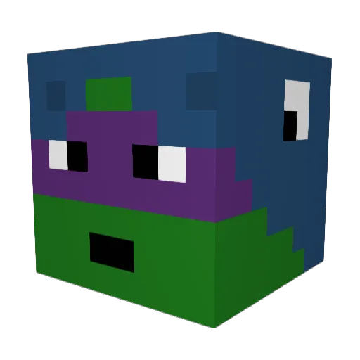 Rhett777 Minecraft avatar head, 3D render