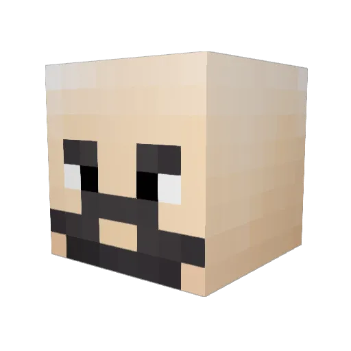 Rhett_21 Minecraft avatar head, 3D render