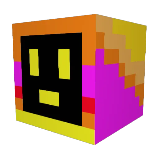 Rhetti80s Minecraft avatar head, 3D render