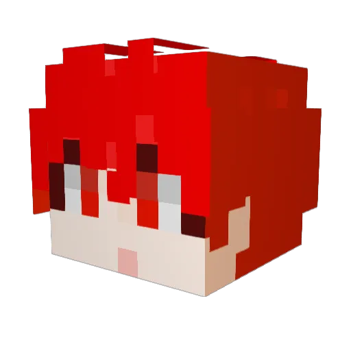 Rheuma_ Minecraft avatar head, 3D render