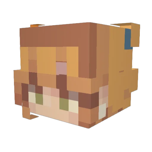RhiYeet Minecraft avatar head, 3D render