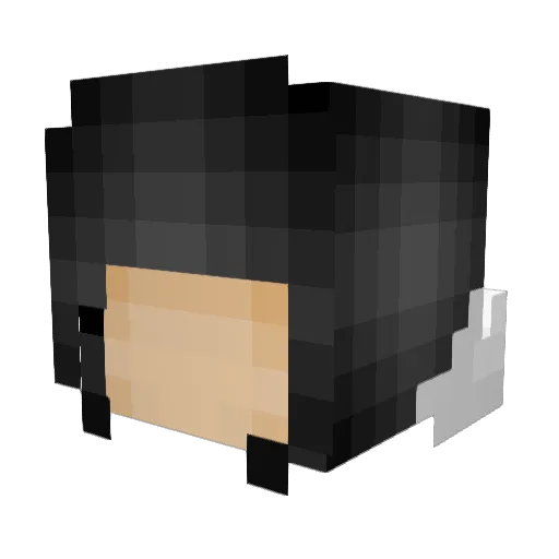 RhiaKy Minecraft avatar head, 3D render