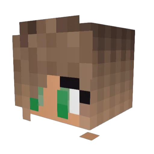 Rhiannon_1 Minecraft avatar head, 3D render