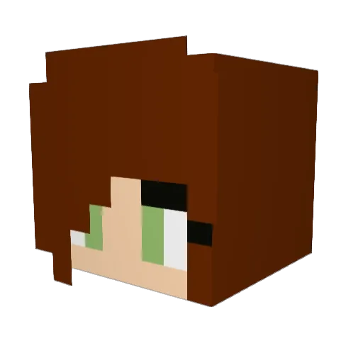 Rhiconoclast Minecraft avatar head, 3D render