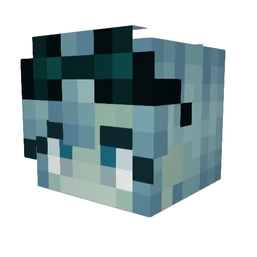 Rhino42 Minecraft avatar head, 3D render