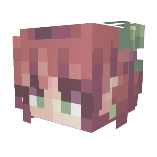 RhinoBread Minecraft avatar head, 3D render