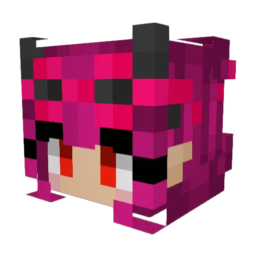 RhinoCurry Minecraft avatar head, 3D render