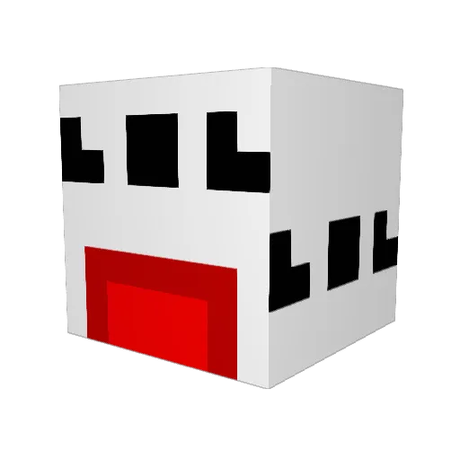RhinoJacob Minecraft avatar head, 3D render
