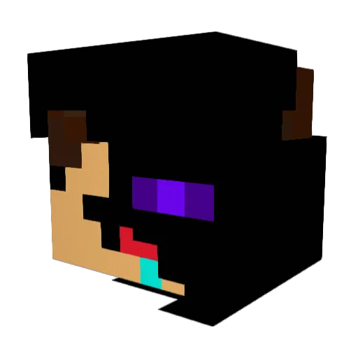 RhinoPVP0129 Minecraft avatar head, 3D render