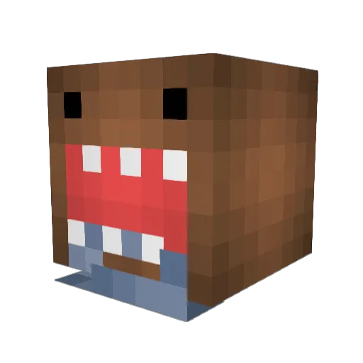 RhinoRye1 Minecraft avatar head, 3D render