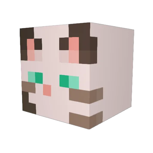 Rhinogames15 Minecraft avatar head, 3D render