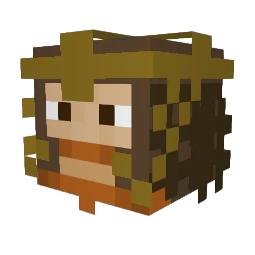 Rhinoisbeastly Minecraft avatar head, 3D render