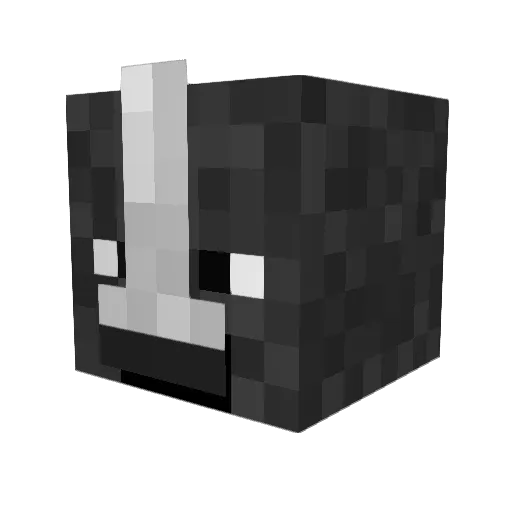 Rhinojojo Minecraft avatar head, 3D render