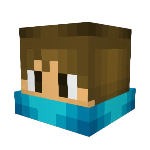 Rhinolonghorn Minecraft avatar head, 3D render