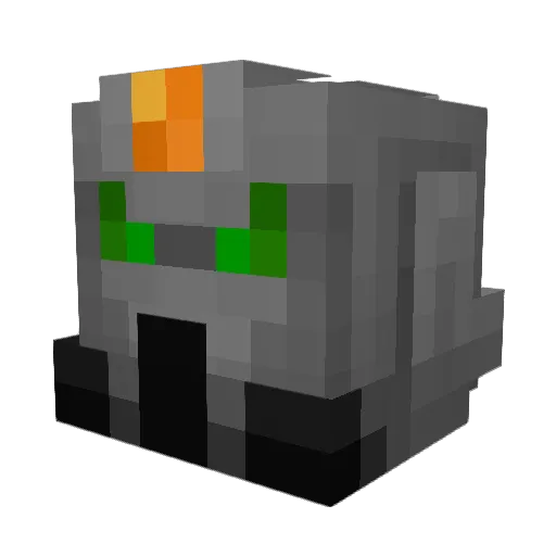 Rhioxin Minecraft avatar head, 3D render