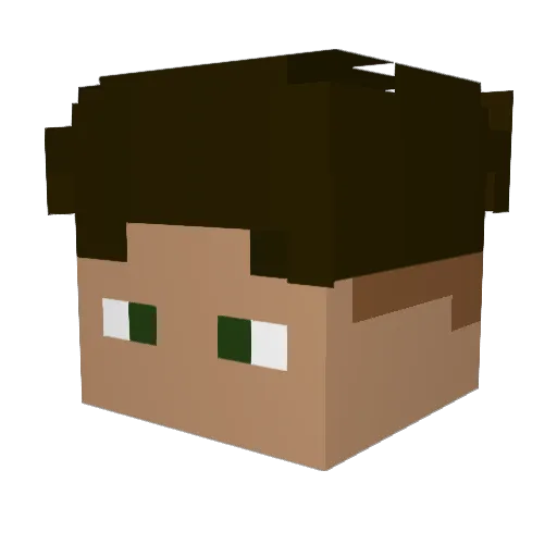 Rhizom46 Minecraft avatar head, 3D render