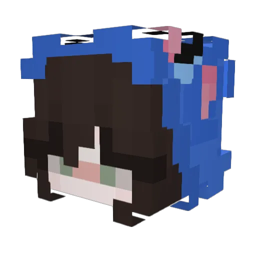 Rhizzle1 Minecraft avatar head, 3D render