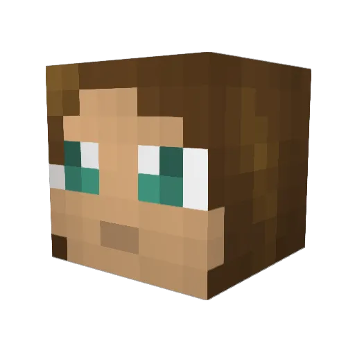 Rhjaz Minecraft avatar head, 3D render