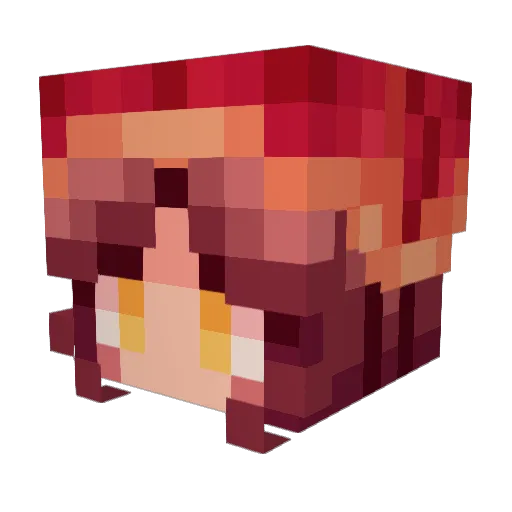 RhoAurelia Minecraft avatar head, 3D render