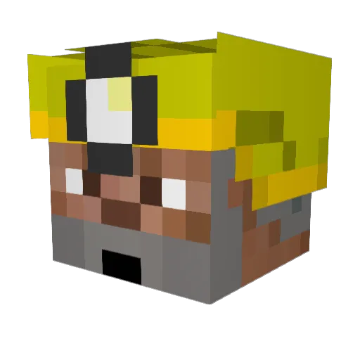 Rhoanoke Minecraft avatar head, 3D render