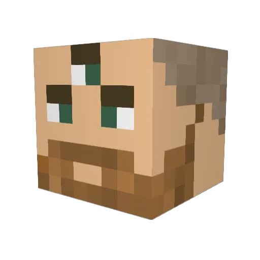 Rhodenderon Minecraft avatar head, 3D render