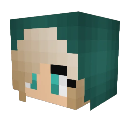 RhonDuh Minecraft avatar head, 3D render