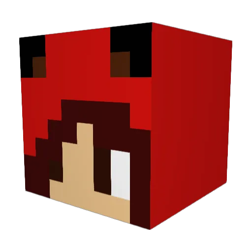 RhondaSmash Minecraft avatar head, 3D render