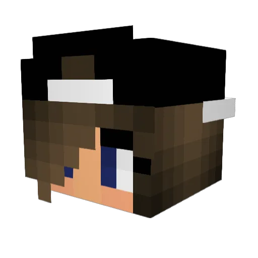 Rhosier Minecraft avatar head, 3D render