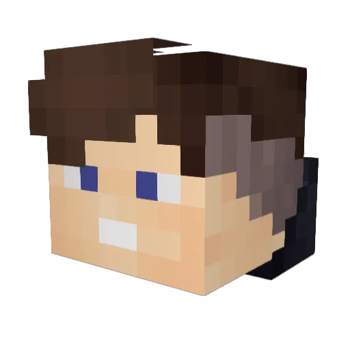 Rhoyeftw Minecraft avatar head, 3D render