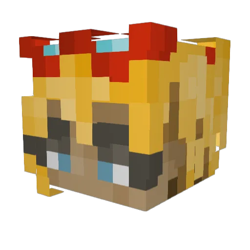 Rhuan98 Minecraft avatar head, 3D render