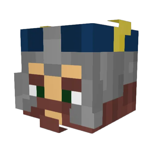 Rhubarb123craft Minecraft avatar head, 3D render